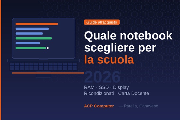 Notebook per la scuola 2026 – guida all'acquisto ACP Computer