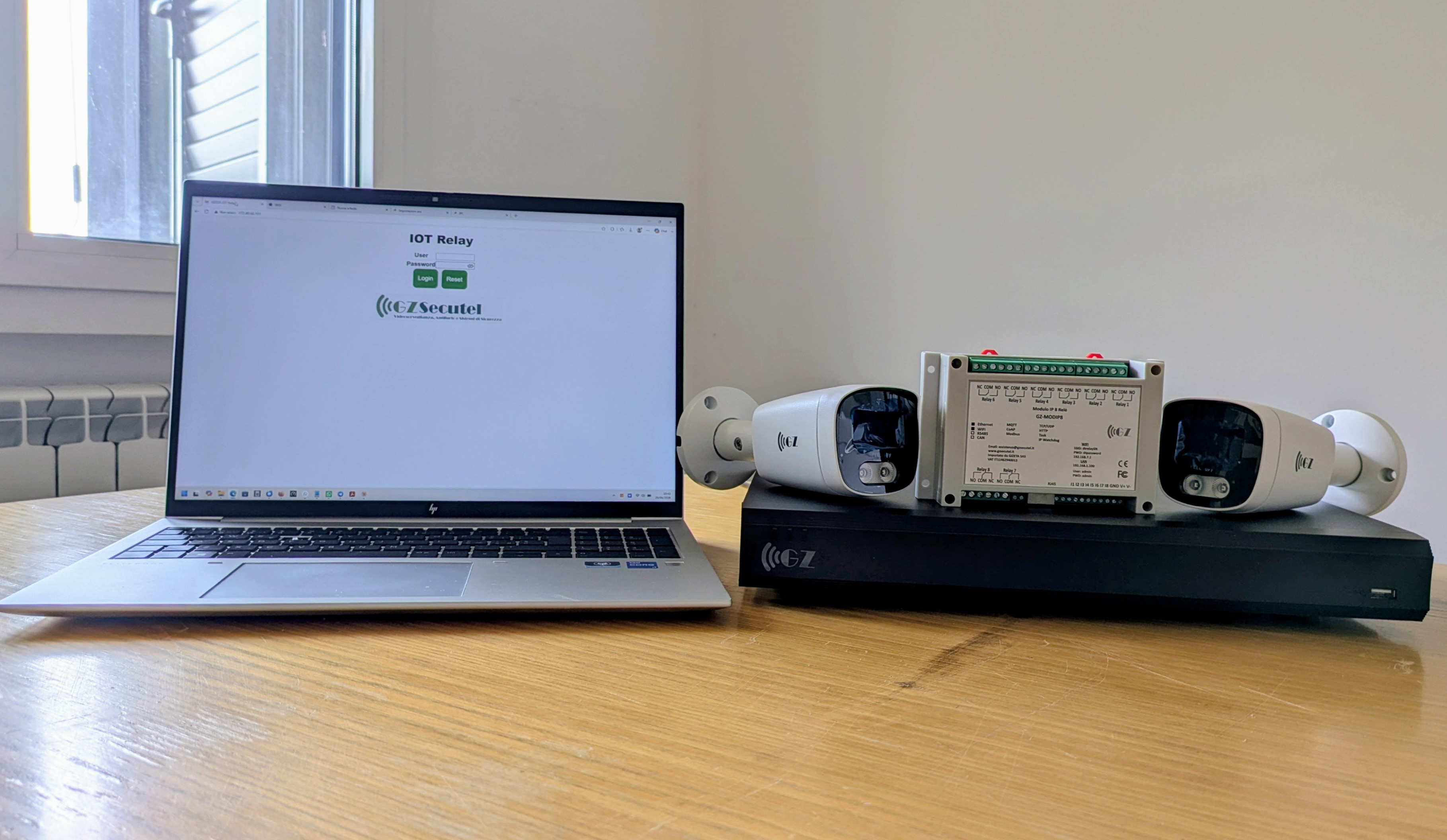 Modulo IP GZ Secutel con NVR e telecamere IP installati da ACP Computer